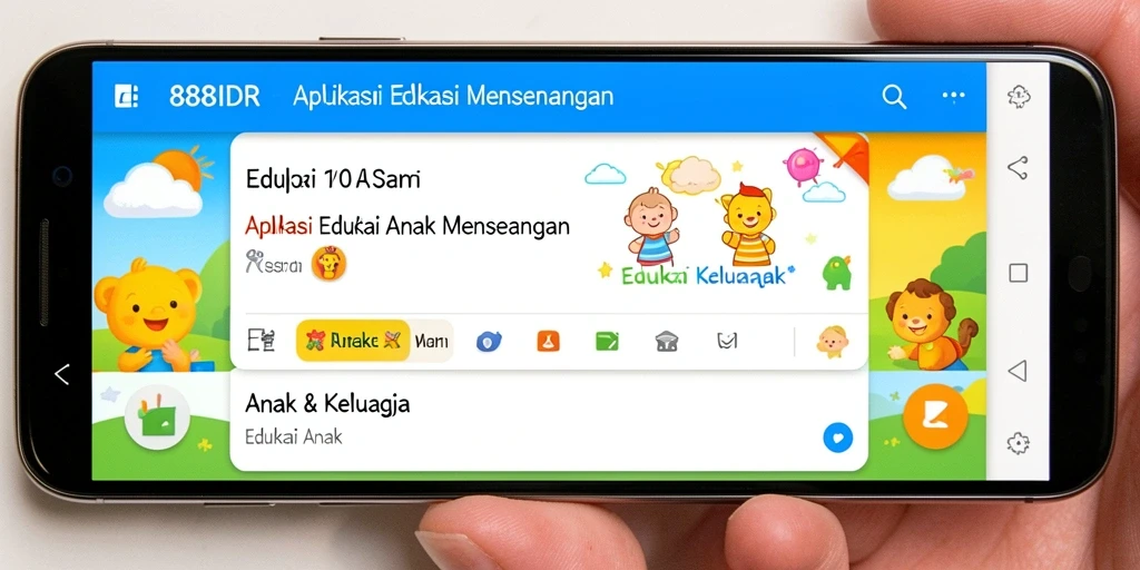 Tampilan antarmuka edukasi anak yang interaktif dan menyenangkan.