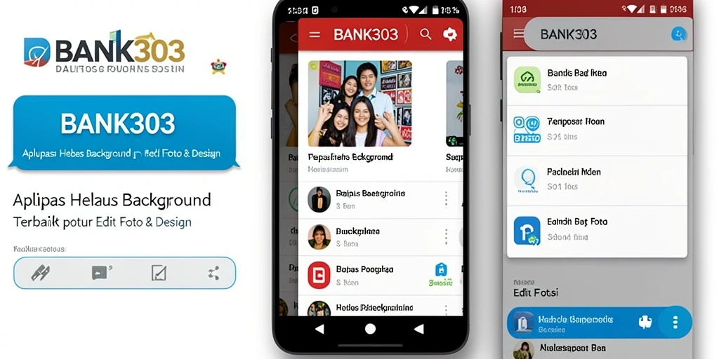 Tampilan utama BANK303 saat menghapus background foto.