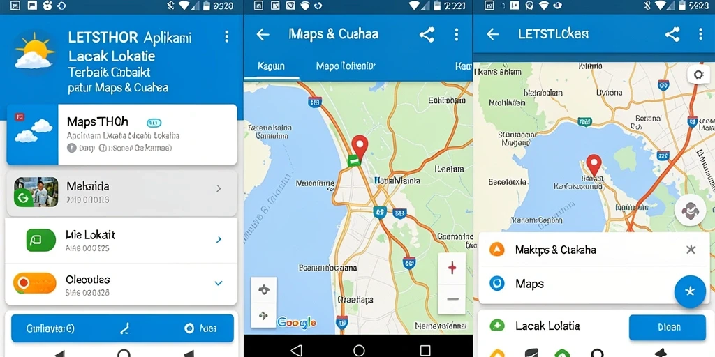 Antarmuka aplikasi LETSTHOR untuk pelacakan lokasi yang intuitif.