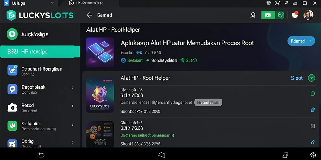Antarmuka LUCKYSLOTS yang intuitif dan mudah dipahami.