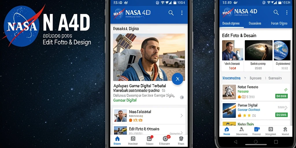 Tampilan antarmuka aplikasi NASA4D yang menarik dan fungsional.