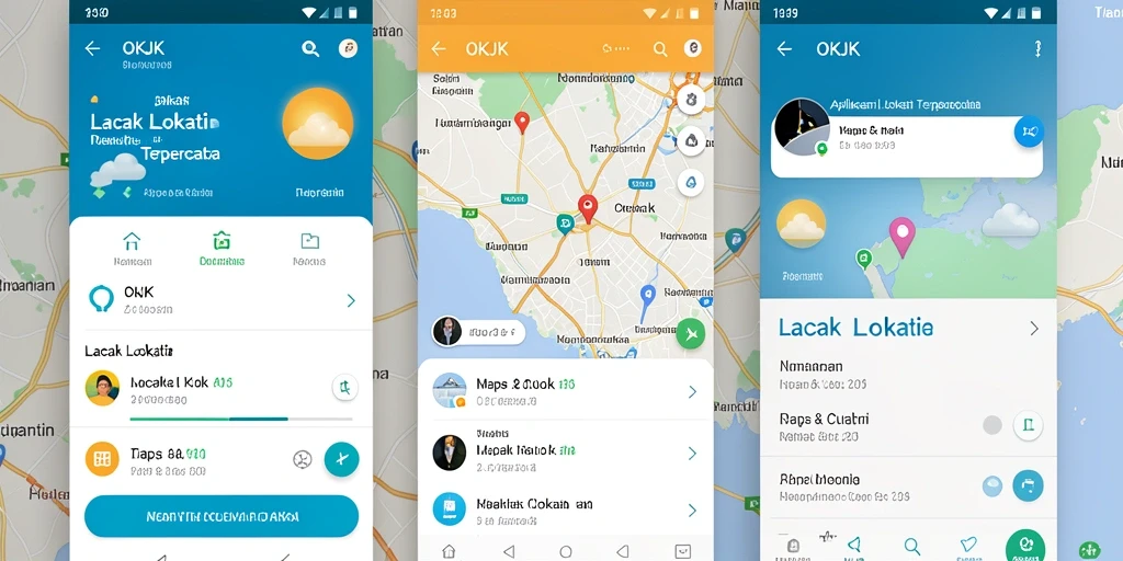 Tampilan antarmuka aplikasi Lacak Lokasi OKJK yang sederhana dan fungsional.