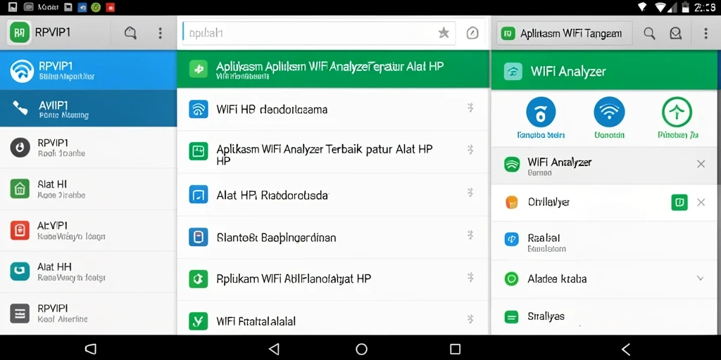 Screenshot antarmuka RPVIP1 menampilkan analisis WiFi yang jelas.