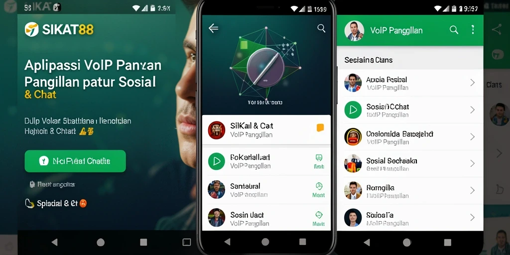 Antarmuka SIKAT88 yang intuitif untuk melakukan VoIP Panggilan.