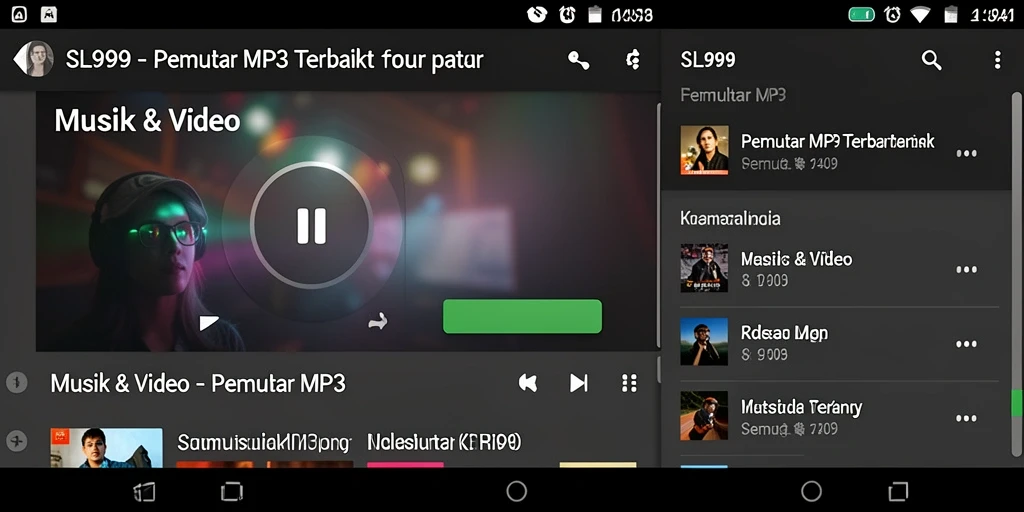 Antarmuka SL999 yang menarik dan fungsional untuk pemutar MP3.