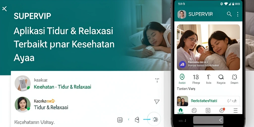 Tampilan antarmuka SUPERVIP yang sederhana dan menenangkan untuk relaksasi.