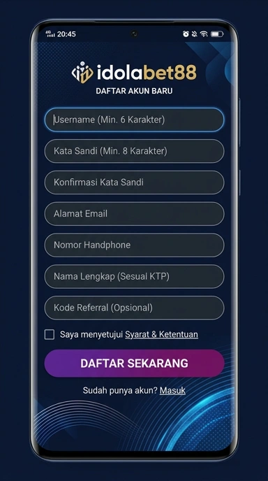 Registrasi Mudah Akun Baru di idolabet88